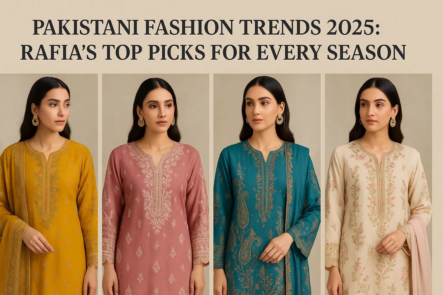 Pakistani Fashion Trends 2025: Rafia’s Top Picks for Every Season