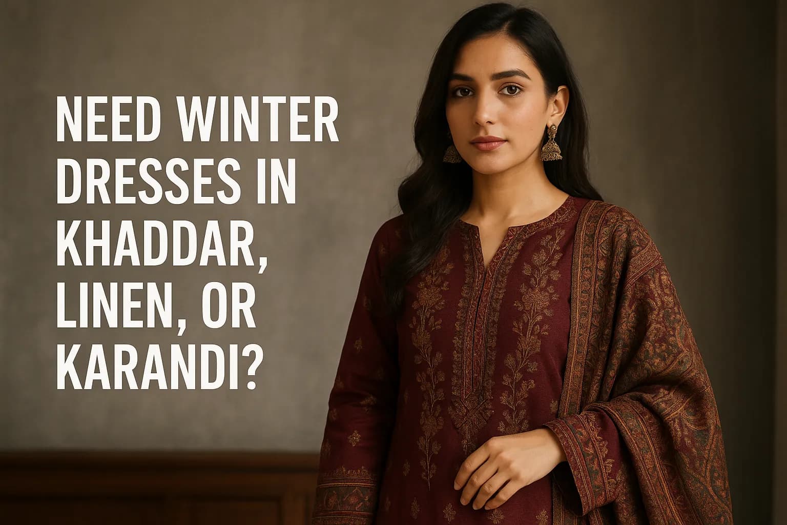Need Winter Dresses in Khaddar, Linen, or Karandi