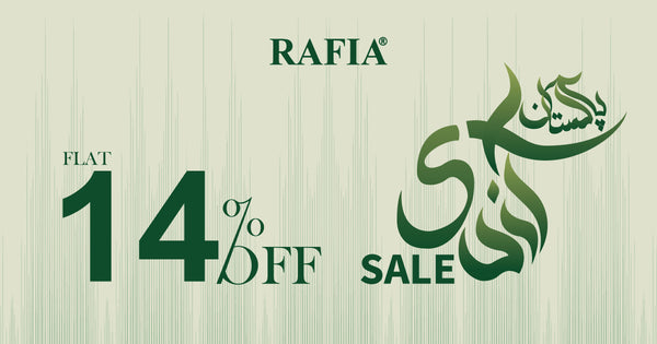 Rafia.pk Offering Azadi Sales with 14% Discount on it Entire Collection