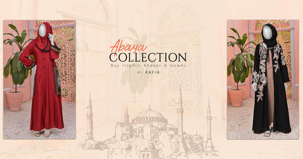 5 trending abaya designs available online at Rafia. pk